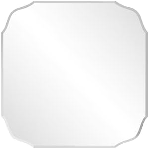 24" x 24" Silver Wall Mirror Beveled Edge Frameless Mirrors - Image 7