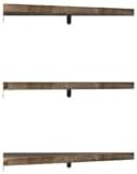Joiishom Corner Wall Shelf Set of 3, Floating Corner Shelves, Rustic Wood Wall - Image 4