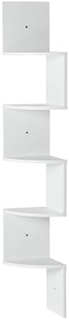 Amazon Basics 5-Tier Corner Shelf, Wall-Mounted, Floating Corner Bookshelf by AmazonBasics