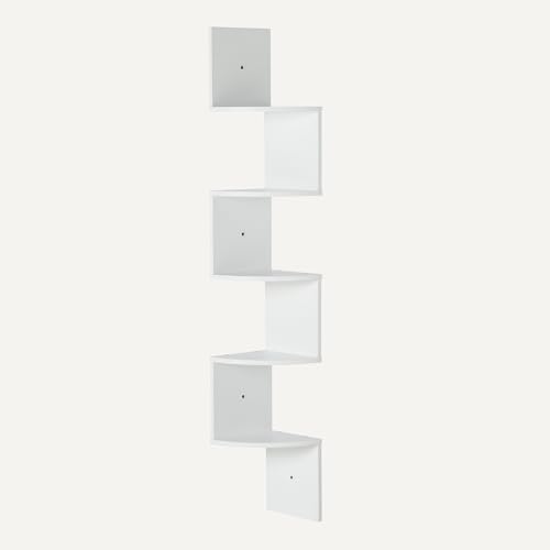 Amazon Basics 5-Tier Corner Shelf, Wall-Mounted, Floating Corner Bookshelf - Image 5