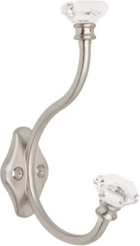 Liberty 128734 Acrylic Facets Design Coat and Hat Hook, Satin Nickel and Clear by Liberty