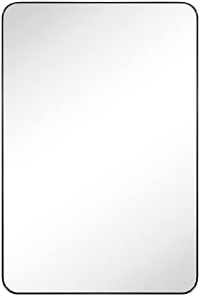 GRACTO 24x36'' Oil Rubbed Bronze Bathroom Mirror Bronze Metal Framed Rounded - Image 4