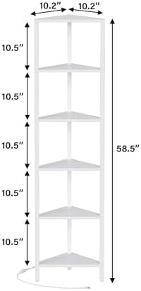 TUTOTAK 6-Tier Corner Bookshelf - Image 2