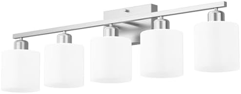 Bathroom Lights Over Mirror Brushed Nickel, Anti-Rust 5-Light Bathroom Vanity by Dekang