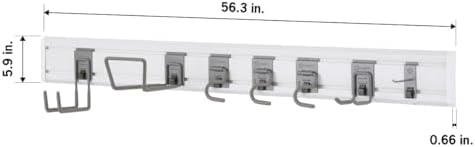 TRINITY 9-Piece Heavy Duty Wall Track Storage System, Wall Mount Utility Rack - Image 5