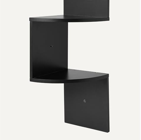 Amazon Basics 5-Tier Corner Shelf, Wall-Mounted, Floating Corner Bookshelf - Image 4
