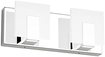 Aipsun 2 Lights Modern LED Bathroom Vanity Light Acrylic Stainless Steel Chrome by Aipsun