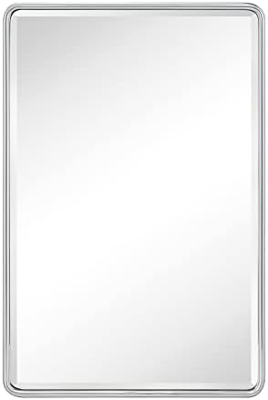 TEHOME 16x24 Brushed Nickel Recessed Bevel Mirrored Bathroom Medicine Cabinet - Image 6