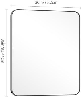 DESBING 30" x 36"Bathroom Mirror, Matte Black Wall Mirror - Image 5