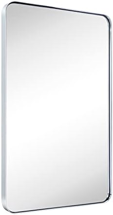 GRACTO 24 x 36'' Polished Nickel Rectangle Bathroom Vanity Mirror - Image 5