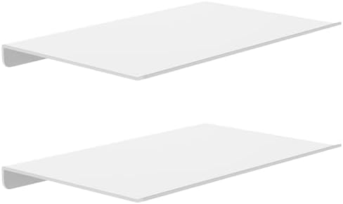 MKO 8" Small Floating Shelves for Wall, Metal Wall Mounted Shelf for Bathroom by MKO
