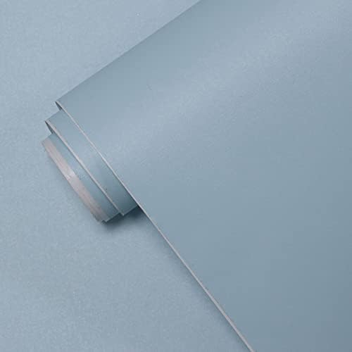 Yasinet 17.7" X 393.7" Blue Wallpaper Solid Peel and Stick Wallpaper Blue by Yasinet