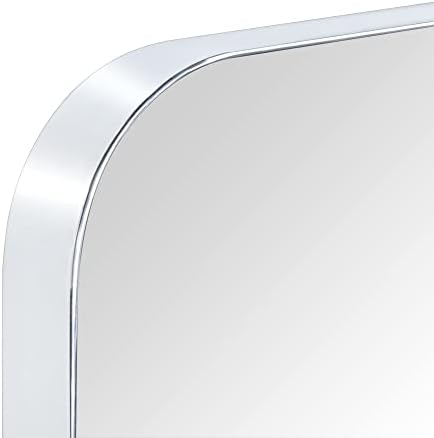 GRACTO 24 x 36'' Polished Nickel Rectangle Bathroom Vanity Mirror - Image 2