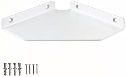 6 Inch White Floating Corner Shelf Wall Mounted, Triangle Decorative Shelf by YUjieSTC