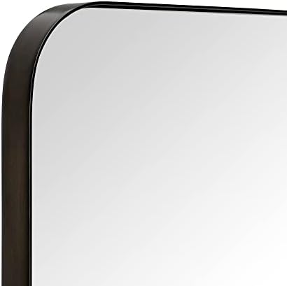 GRACTO 24x36'' Oil Rubbed Bronze Bathroom Mirror Bronze Metal Framed Rounded - Image 2
