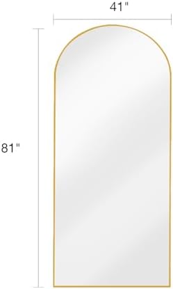 KOMCOTE Full Length Floor Mirror, 82x42 Inch Oversized Arched Standing Mirror - Image 5