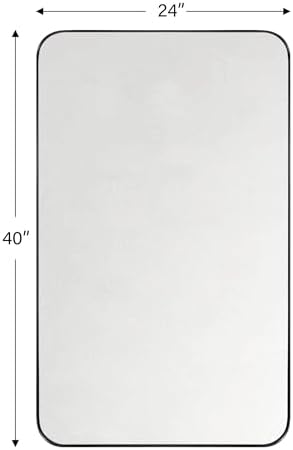 GRACTO 24x40'' Oil Rubbed Bronze Metal Framed Bathroom Mirror - Image 4