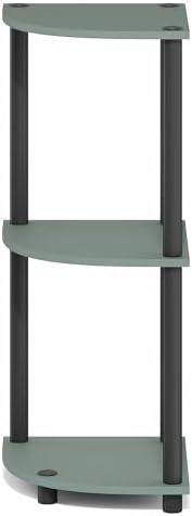 Furinno Turn-N-Tube Corner Shelf, 3-Tier Corner Bookshelf, Display Storage - Image 7