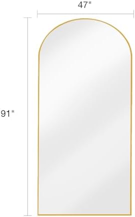 ITSRG Full Length Mirror with Stand, Arched Mirror - Image 4