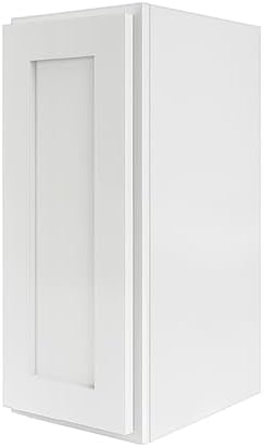 12" W x 36" H White Shaker Single-Door Kitchen Wall Cabinet by Lieeres