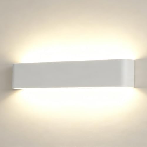 23.6" Hardwired Black Rectangular Indoor Up Down LED Vanity Light by LUXLUCIO