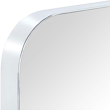 GRACTO 30x48'' Chrome Bathroom Rectangle Mirror - Image 5