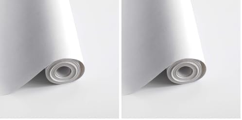 Safiyya 118"x17.7" Peel and Stick Wallpaper White Contact Paper Waterpoof Self by SAFIYYA