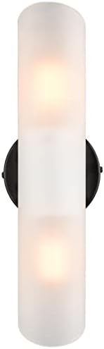 DAYCENT Modern Farmhouse Black Bathroom Light Fixtures Wall Sconces Set of Two - Image 5