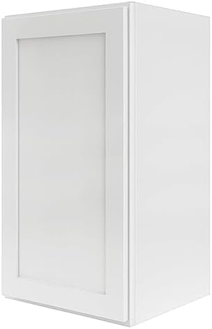 18" W x 42" H White Shaker Single-Door Kitchen Wall Cabinet by Lieeres