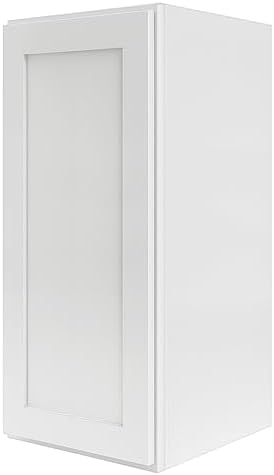 15" W x 42" H White Shaker Single-Door Kitchen Wall Cabinet by Lieeres
