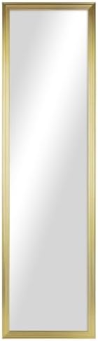 13.5" X 49.5" Gold Rectangle Full Length Wall Mirror, Large Vertical Or by Unknown