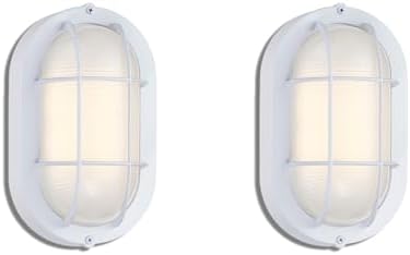 WISBEAM 2 Pack LED Bulkhead Light, Outdoor LED Wall Light by WISBEAM