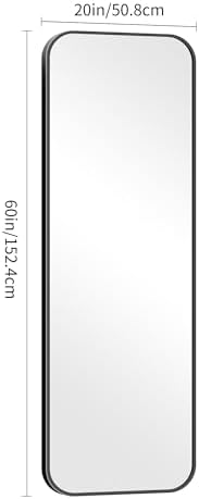 DESBING 60" x 20"Bathroom Mirror, Matte Black Wall Mirror - Image 5