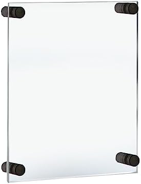 Azar Displays 105508-BLK Acrylic Floating Double Panel Wall Frame, Overall by AzarDisplays