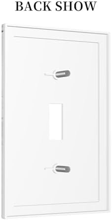 Decorative Light Switch Cover Rustic White Grey Wood Grain 1 Gang Single Toggle - Image 4