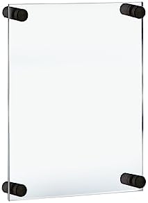 Azar Displays 105506-BLK Acrylic Floating Double Panel Wall Frame, 8.5" x 14" by AzarDisplays