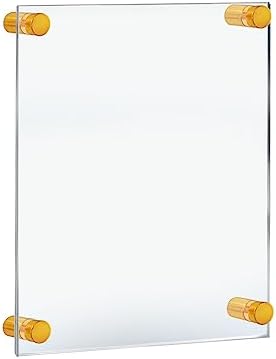Azar Displays 105508-GLD Acrylic Floating Double Panel Wall Frame, Overall by AzarDisplays