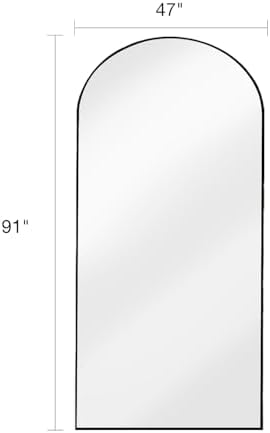 ITSRG Full Length Mirror with Stand, Arched Mirror - Image 4