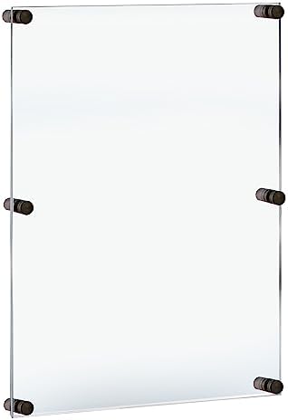 Azar Displays 105536-BLK Acrylic Floating Double Panel Wall Frame, Overall: 28" by AzarDisplays