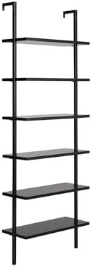 Nathan James Theo 6-Shelf Tall Bookcase, Wall Mount Bookshelf Wood Shelves and - Image 7