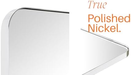 GRACTO 30 x 40'' Polished Nickel Rectangle Bathroom Vanity Mirror - Image 7