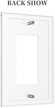 Decorative Outlet Covers Rustic White Grey Wood Grain 1 Gang Single Rocker - Image 4
