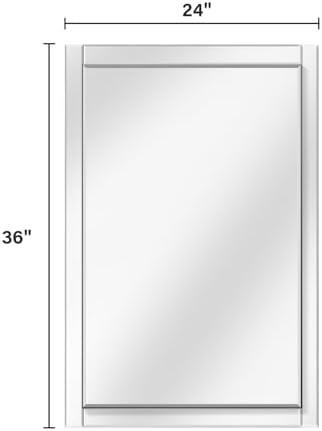 Pregaspor 24x36 Inch Rectangle Bathroom Vanity Mirror - Image 2