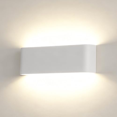 15.4" Hardwired White Rectangular Indoor Up Down LED Vanity Light by LUXLUCIO