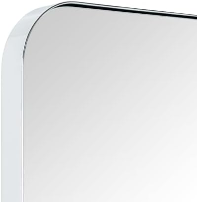 GRACTO 30 x 40'' Polished Nickel Rectangle Bathroom Vanity Mirror - Image 4