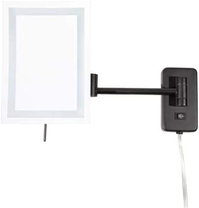 JERDON Lighted Wall-Mount Makeup Mirror by Jerdon