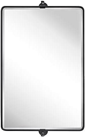 TEHOME Horizontal Pivot Mirror Black Tilt Mirror - Image 3