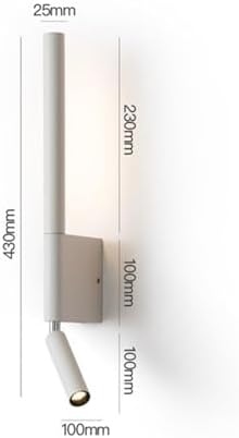 Bedside Wall Lamps 2 Heads 330 Degree Rotation Adjustable Wall Lamp Reading - Image 6