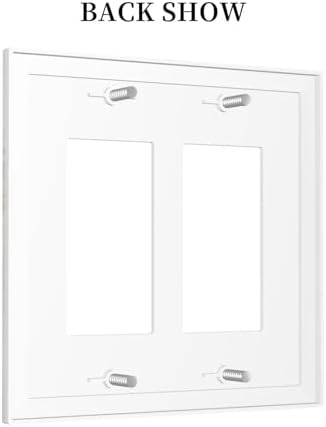 Decorative Outlet Covers Beige Marble Pattern 2 Gang Double GFCI Rocker - Image 4