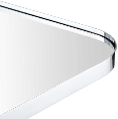 GRACTO 24x40'' Polished Nickel Metal Framed Bathroom Mirror - Image 6